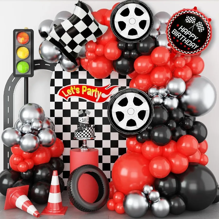 Lighting Mcqueen Birthday Decor - Набор для создания арки из воздушных