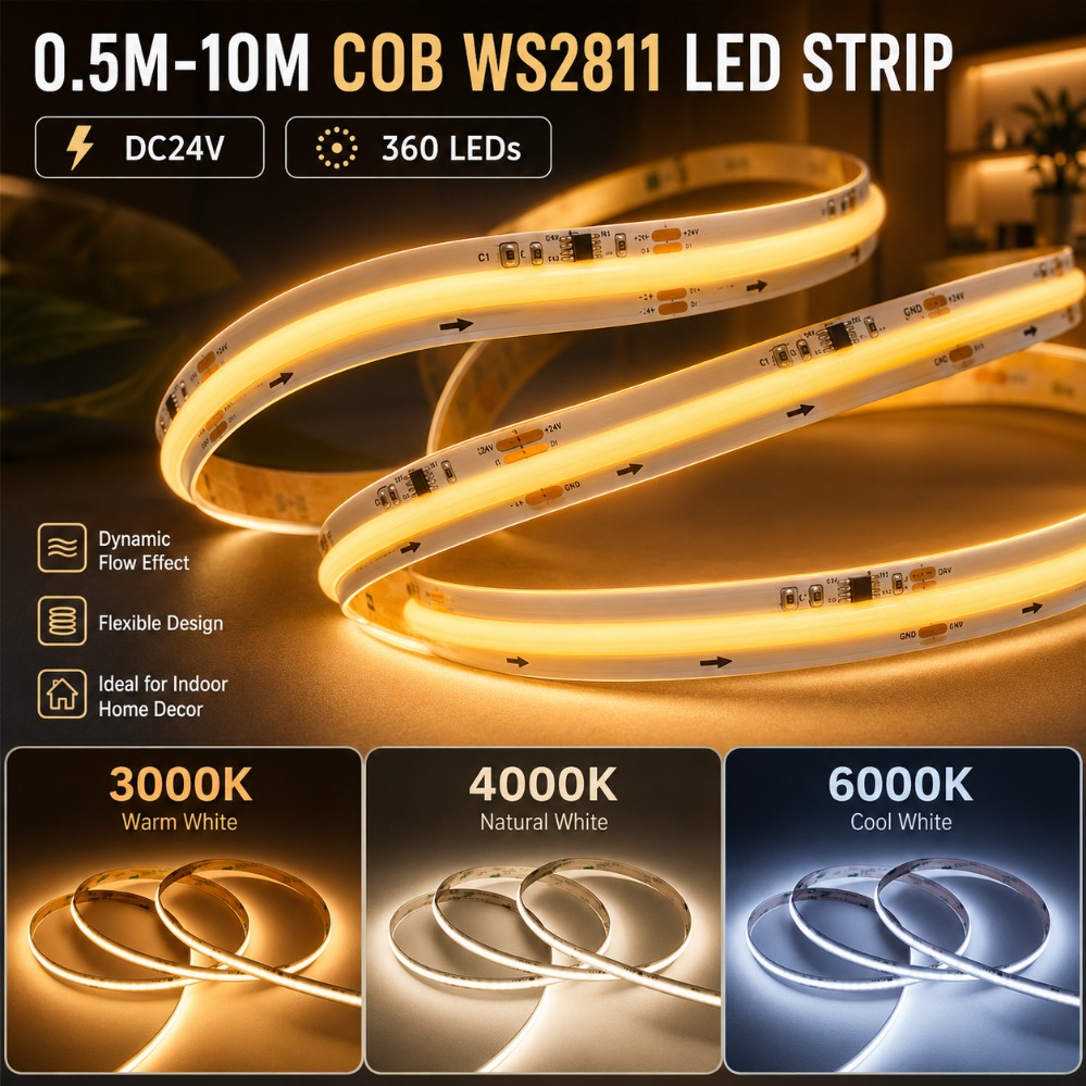 Decor Lighting Address - Светодиодная лента COB WS2811 DC24V, адресная,