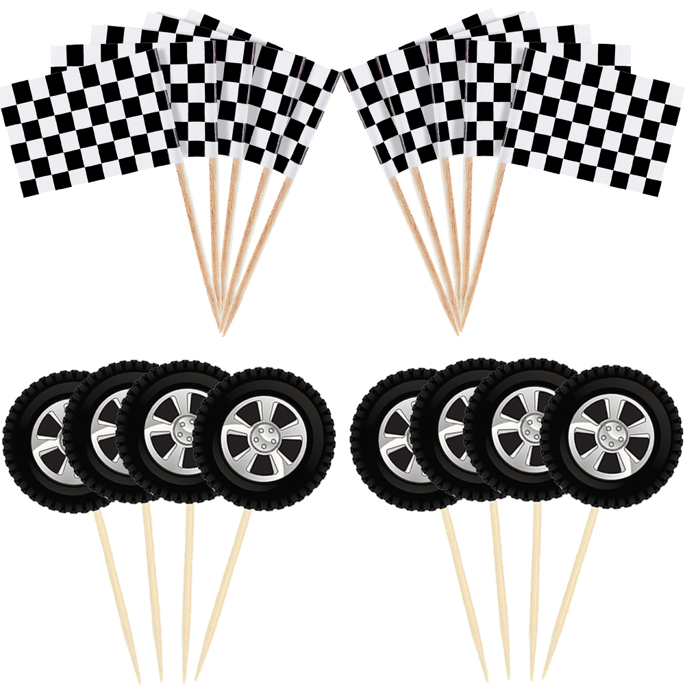 Lighting Mcqueen Birthday Decor - Колесный гоночный автомобиль, декор для торта,