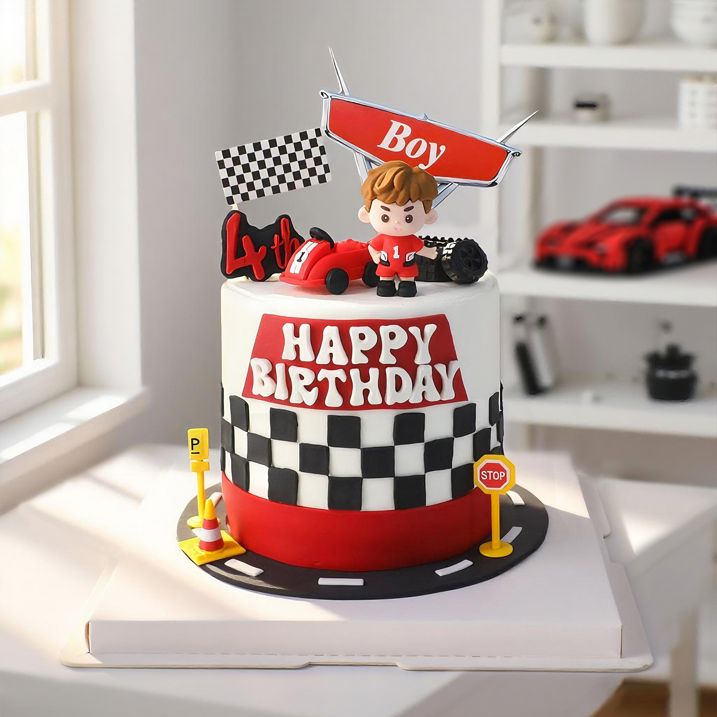 Lighting Mcqueen Birthday Decor - Топпер для торта на день рождения