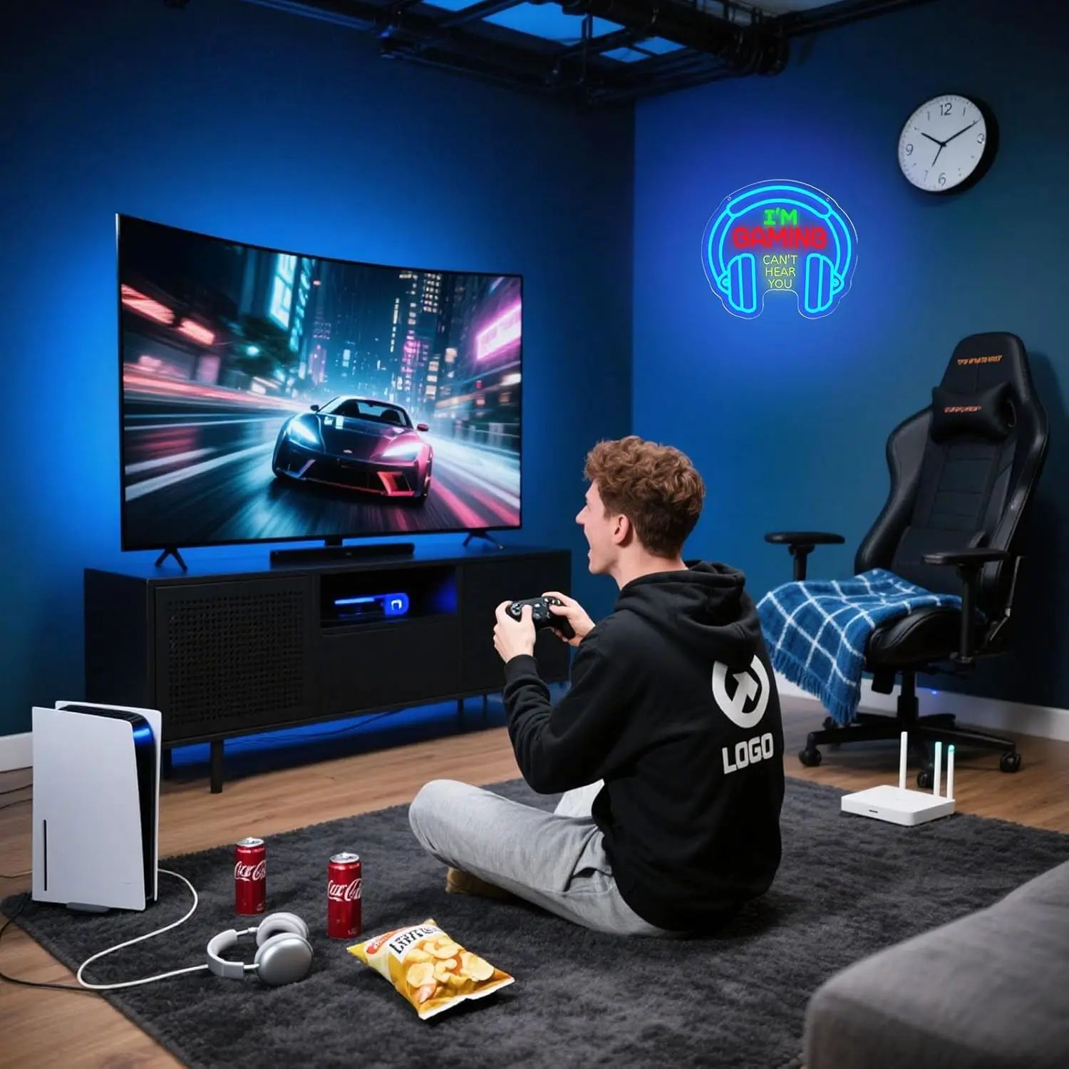 Неоновая вывеска «Я ИГРАЮ, НЕ  – обзор и цена Lighting Decor Room