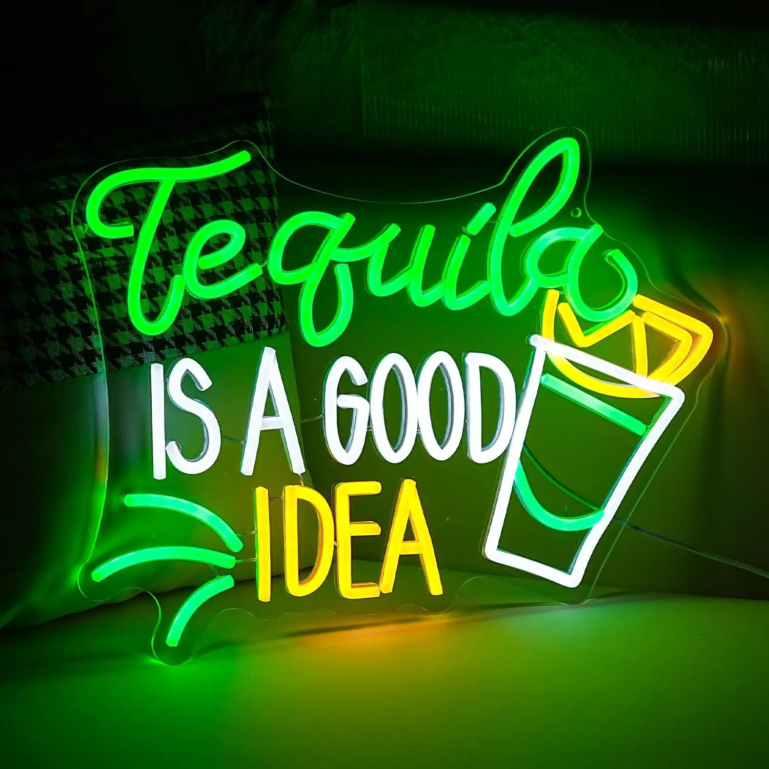 Неоновая вывеска «Tequila Is A – обзор и цена Lighting Home Decor Ideas