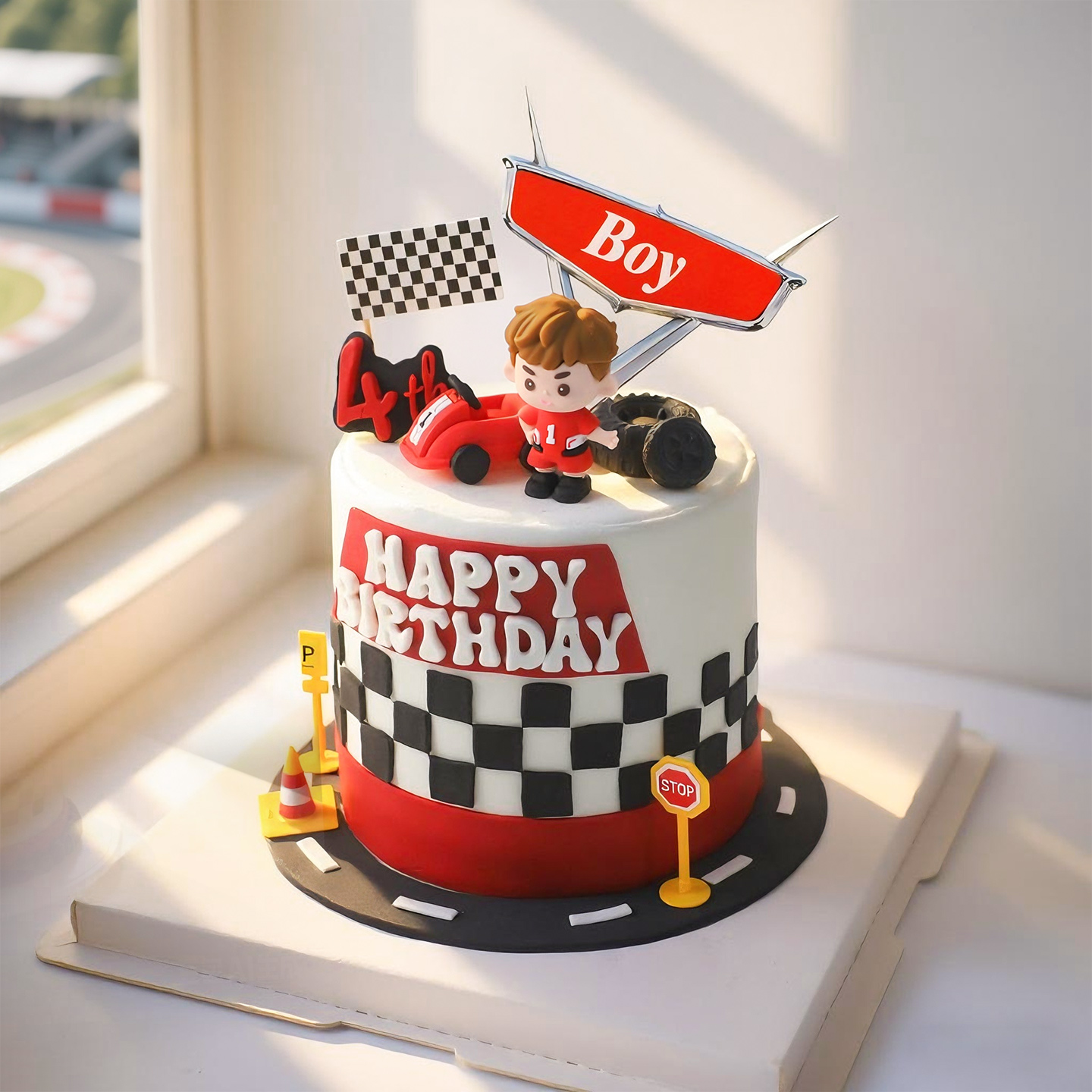 Топпер для торта с гоночным ав – обзор и цена Lighting Mcqueen Birthday Decor