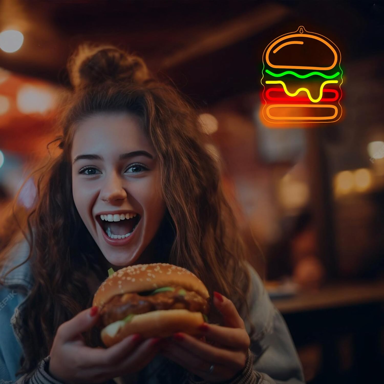 Неоновая вывеска Burger с мног – обзор и цена Lighting Home Decor Ideas