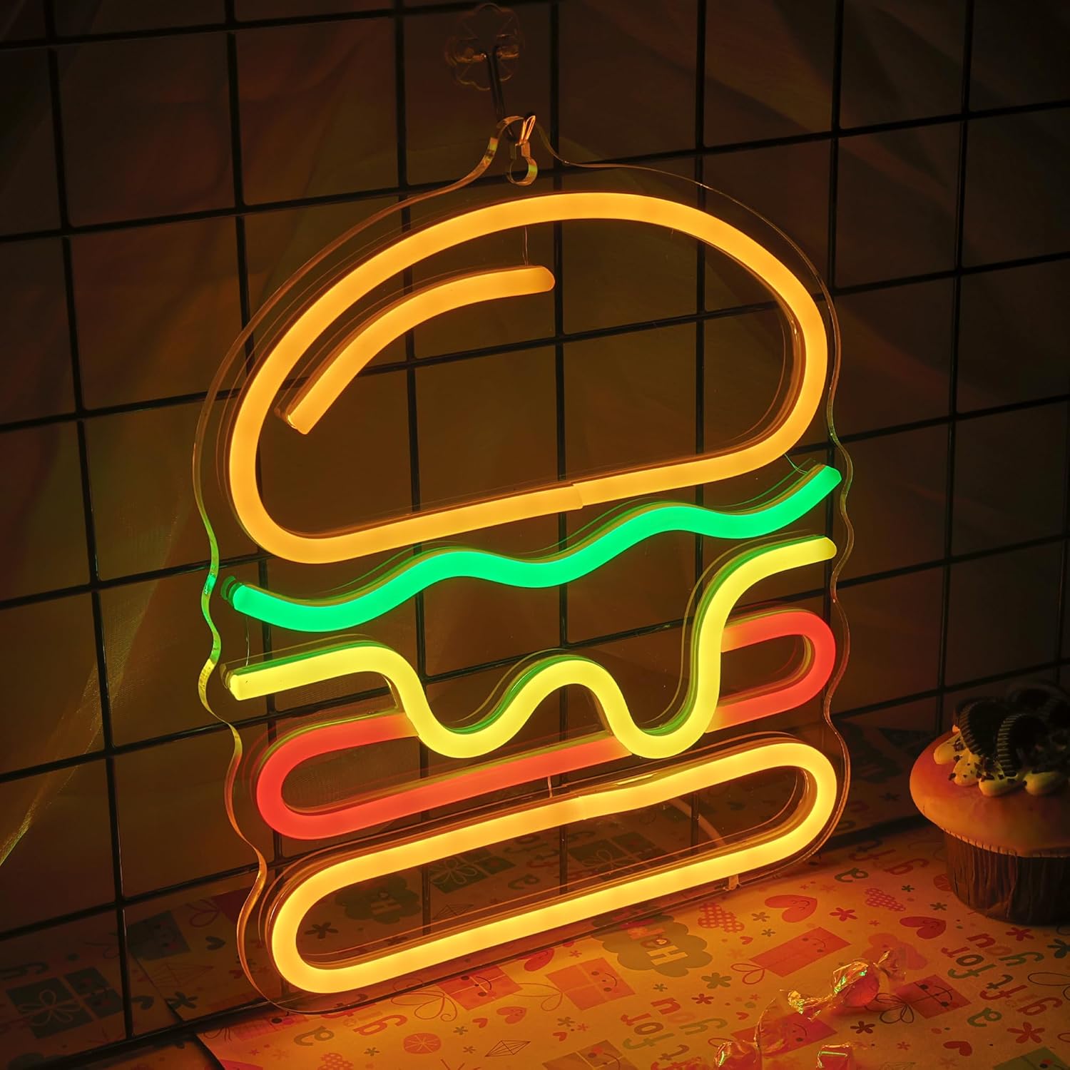Неоновая вывеска Burger с мног – обзор и цена Lighting Home Decor Ideas