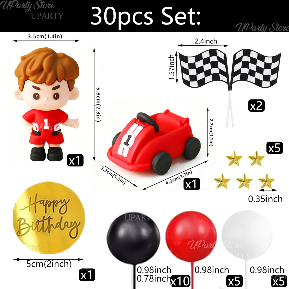 Красные топперы для торта в ви – обзор и цена Lighting Mcqueen Birthday Decor