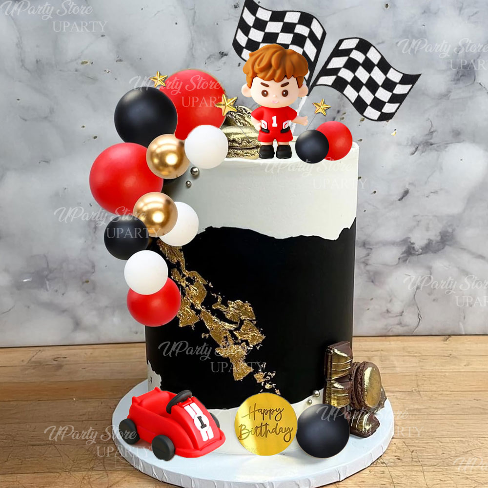 Красные топперы для торта в ви – обзор и цена Lighting Mcqueen Birthday Decor