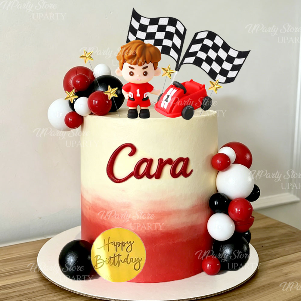 Красные топперы для торта в ви – обзор и цена Lighting Mcqueen Birthday Decor