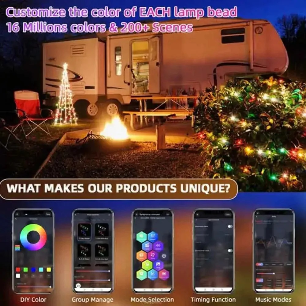 Адресуемая RGBIC LED гирлянда  – обзор и цена Decor Lighting Address